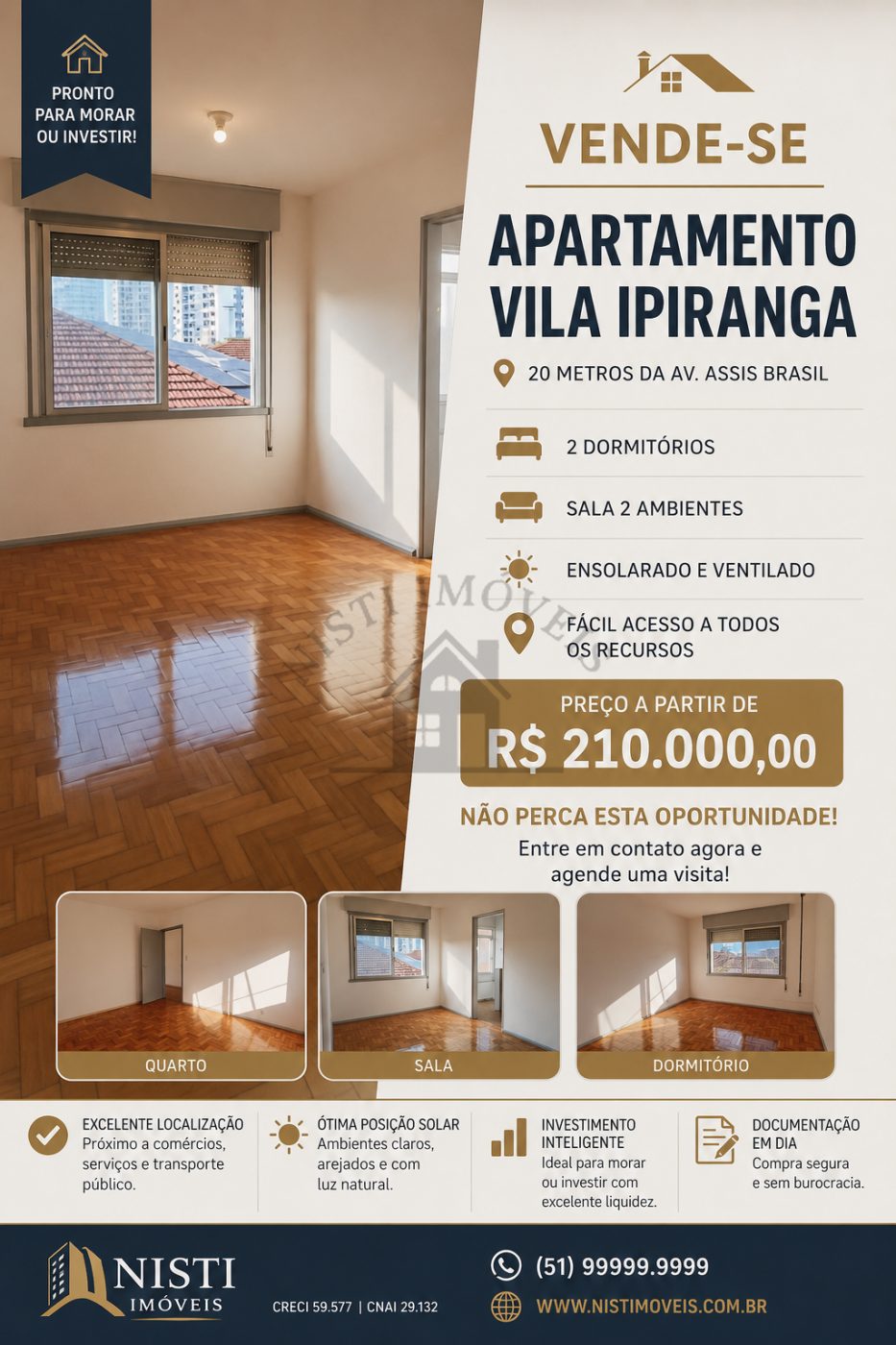 Apartamento 2 quartos para Venda no bairro Vila Ipiranga em Porto Alegre